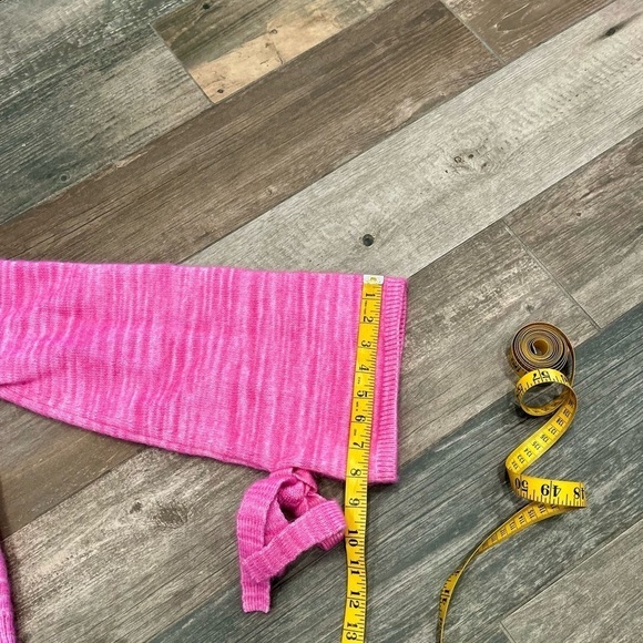 J. Crew Collection Pink Marled Alpaca Knit Tie Sleeve Sweater Sz M - Picture 13 of 13